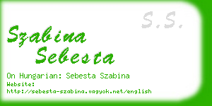 szabina sebesta business card